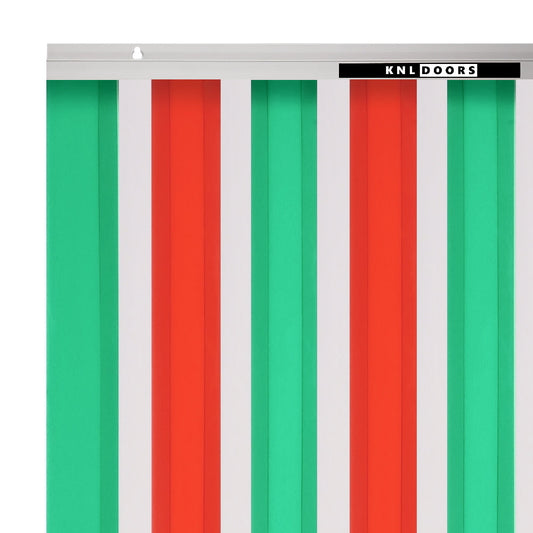 ITALIAN FLAG Strip Curtain Door (1.8mm x 75mm PVC)